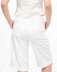 White Tailored Bermuda Shorts