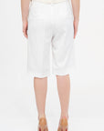 White Tailored Bermuda Shorts